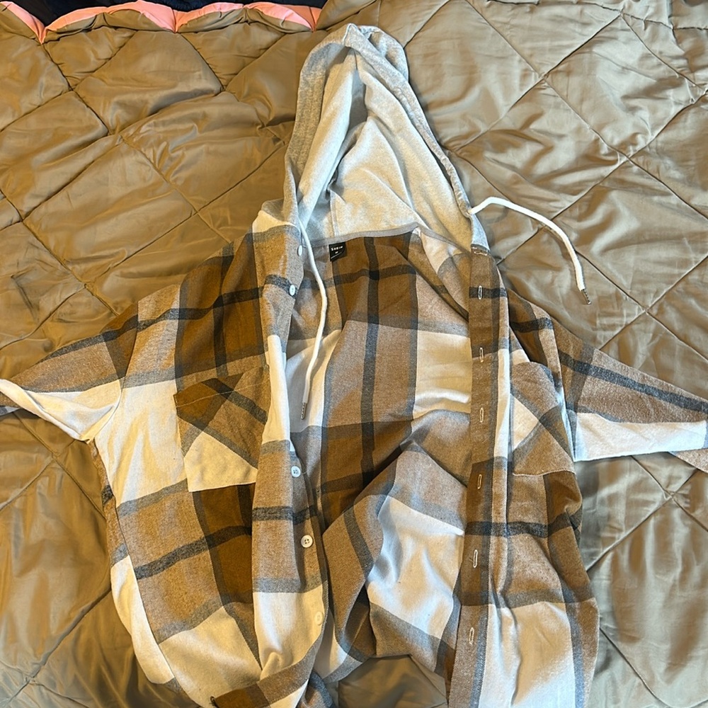 Flannel with hoodie